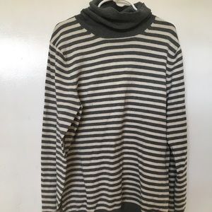 Grey and white striped sweater